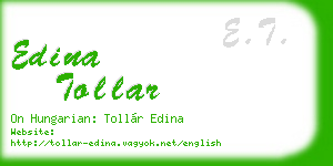 edina tollar business card