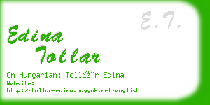 edina tollar business card